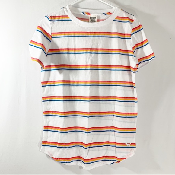 Pink by VS Rainbow white T-shirt - Picture 3 of 7